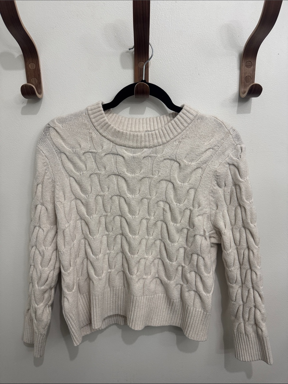 Target Cream Cable Knit Crewneck Sweater